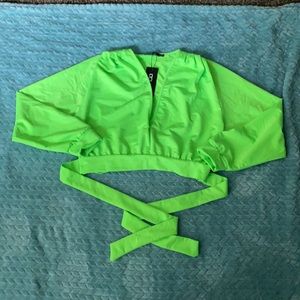 Boohoo Lime Green shirt